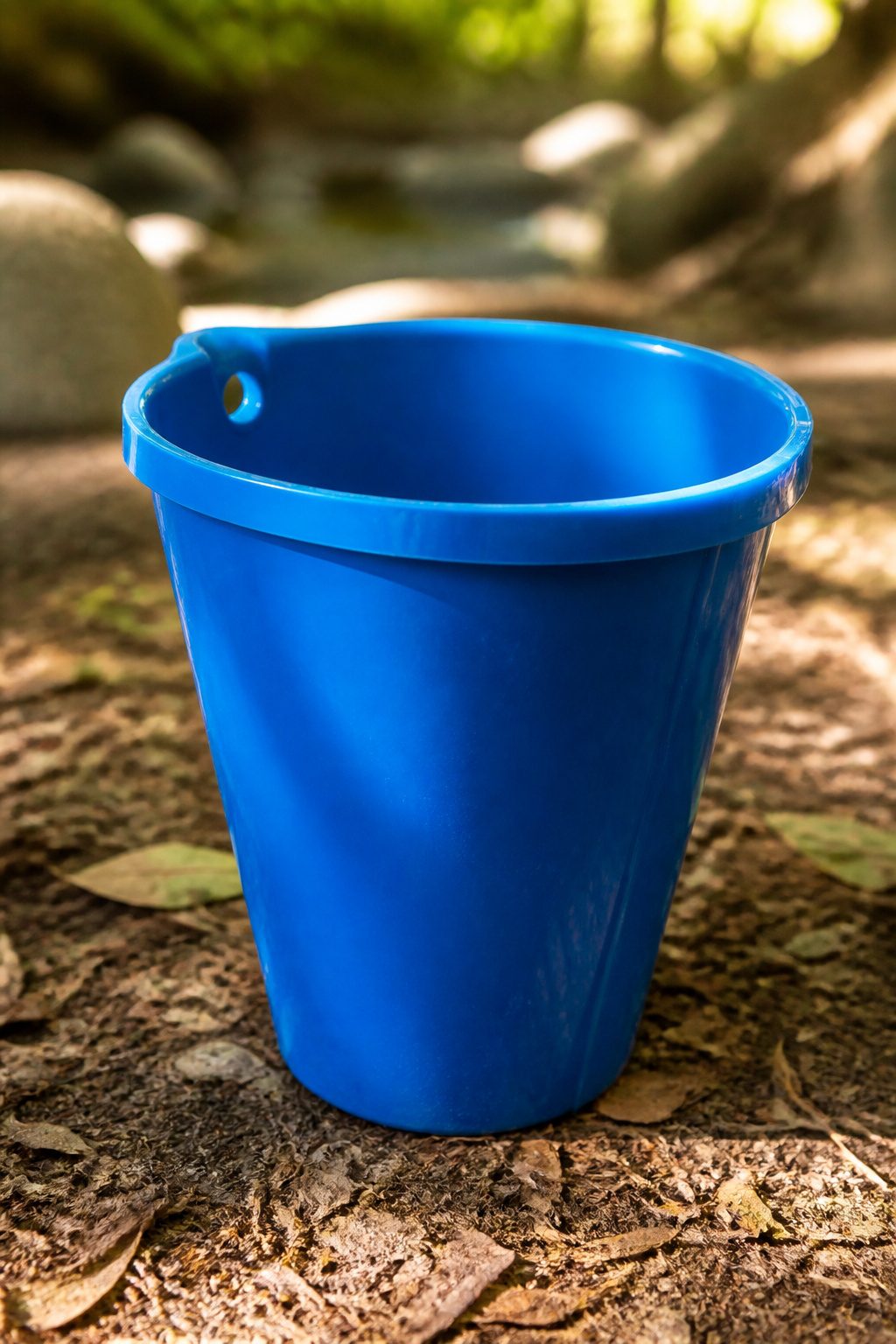 Commercial bailer bucket displayed for sale.