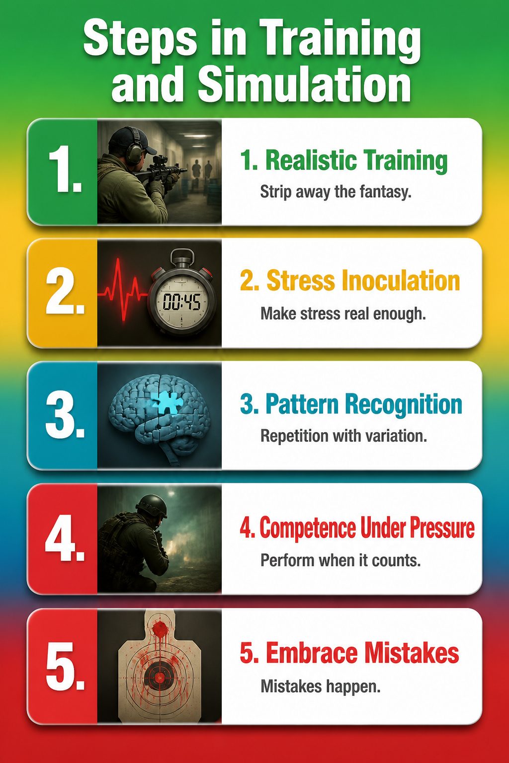 An information image titled 'Steps in Training and Simulation' is displayed.