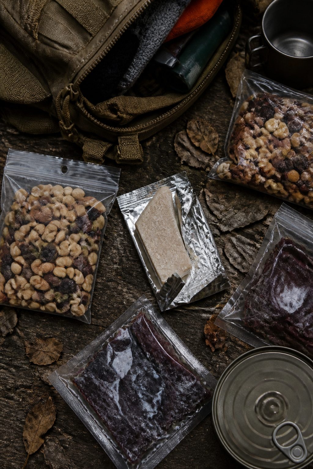 Bug Out Bag Essentials: What to Pack for Emergencies in 2026 2 Emergency food rations and bars displayed on a table.