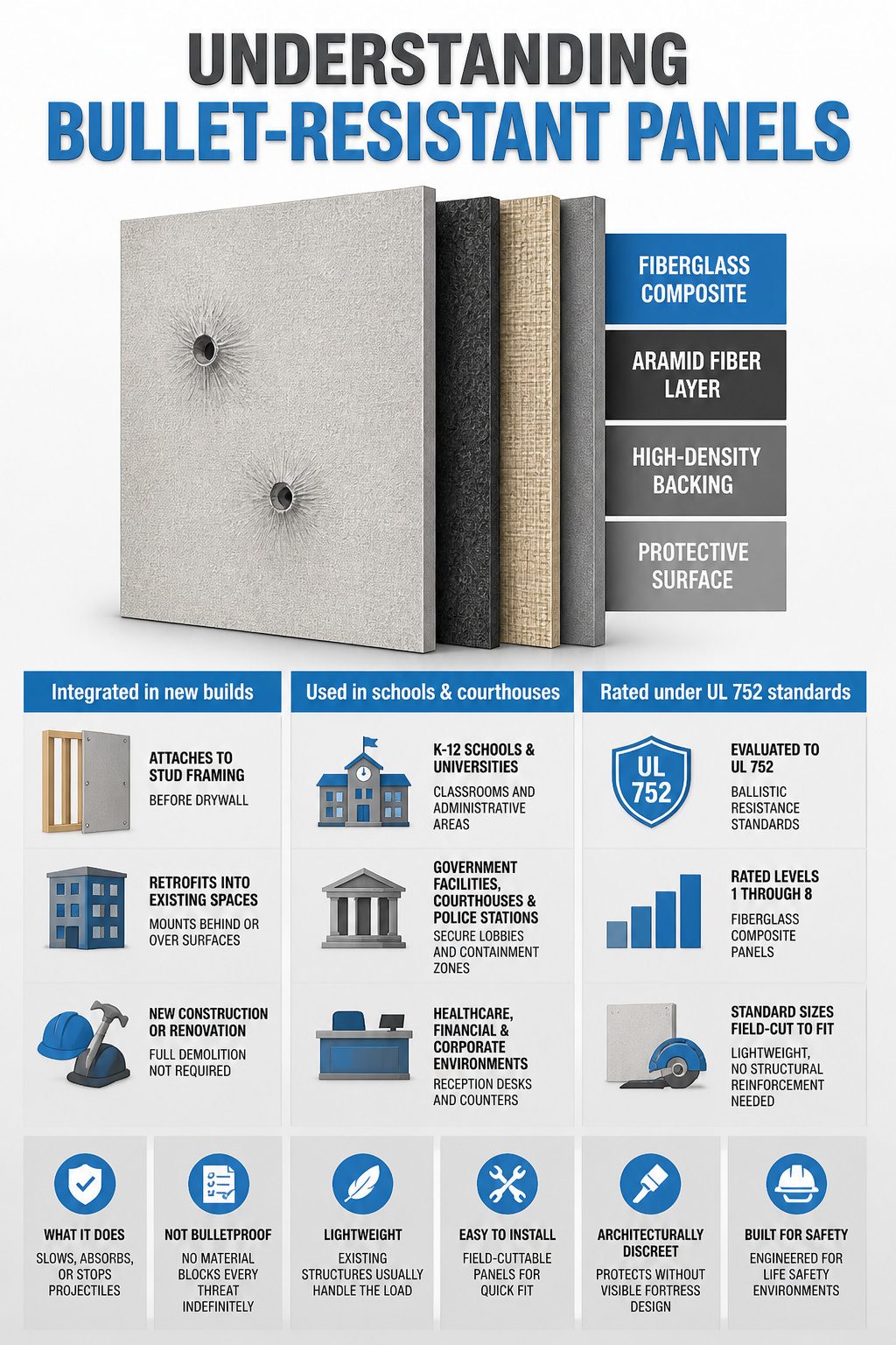 Information image titled 'Understanding Bullet-Resistant Panels'.