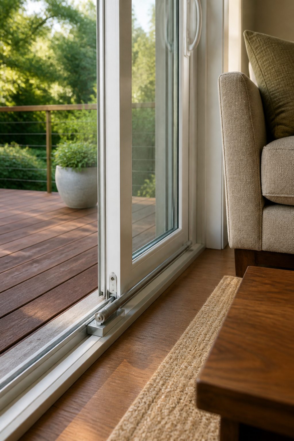 Door Security Bar: 8 Models and How to Choose in 2026 6 Ideal Security Patio Door Bar blocking a sliding glass door.