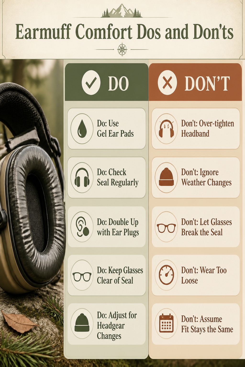 12 Electronic Ear Muffs by Category for 2026 15 An informative image about earmuff comfort and fit.
