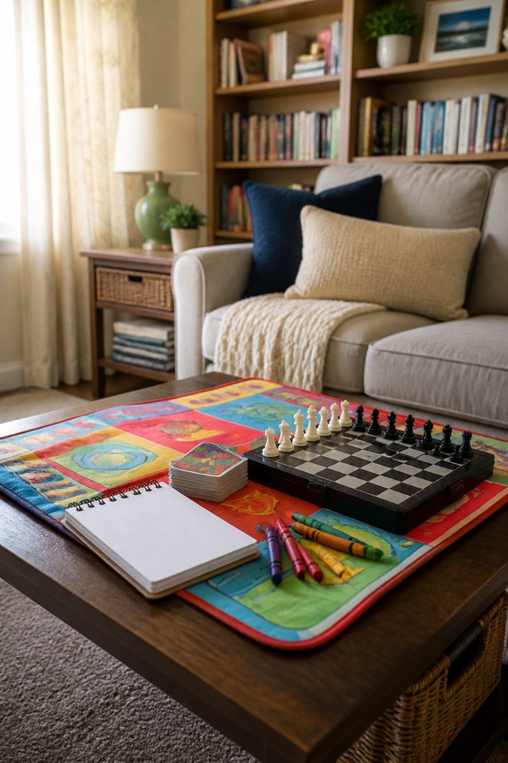 Emergency Preparedness Kits: What to Include in Yours 14 A collection of games and crayons laid out for children's activities.