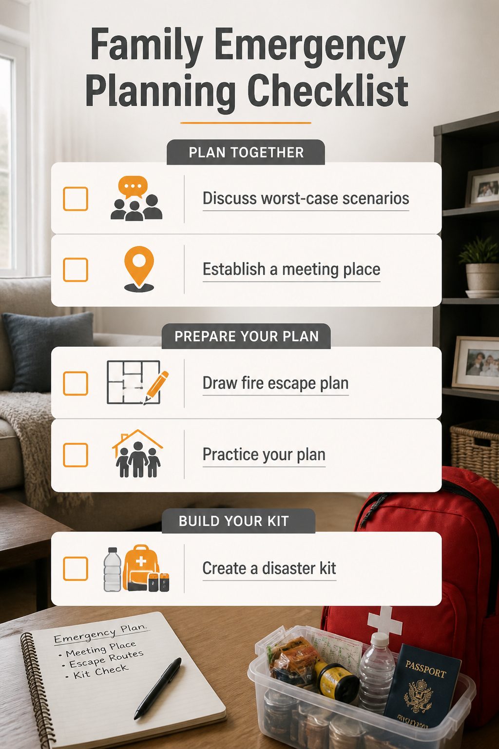 Emergency Preparedness Merit Badge 2 A checklist for family emergency planning.