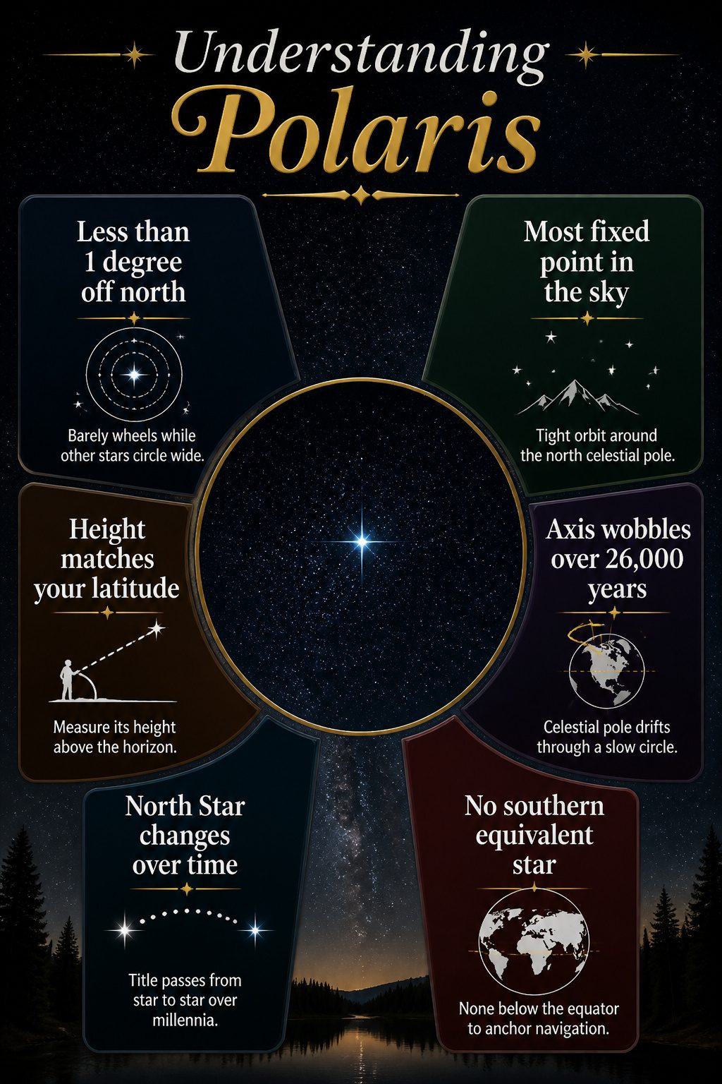 How to Find North at Night in 2026: 5 Steps Using Stars and Moon 7 Polaris, the North Star, in a clear night sky.