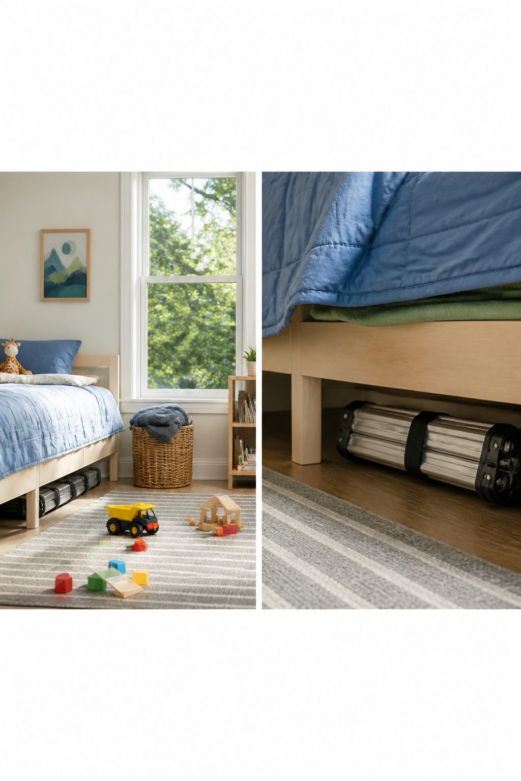 Home Fire Safety Steps for Every Household 9 A collapsible escape ladder stored under a bed.