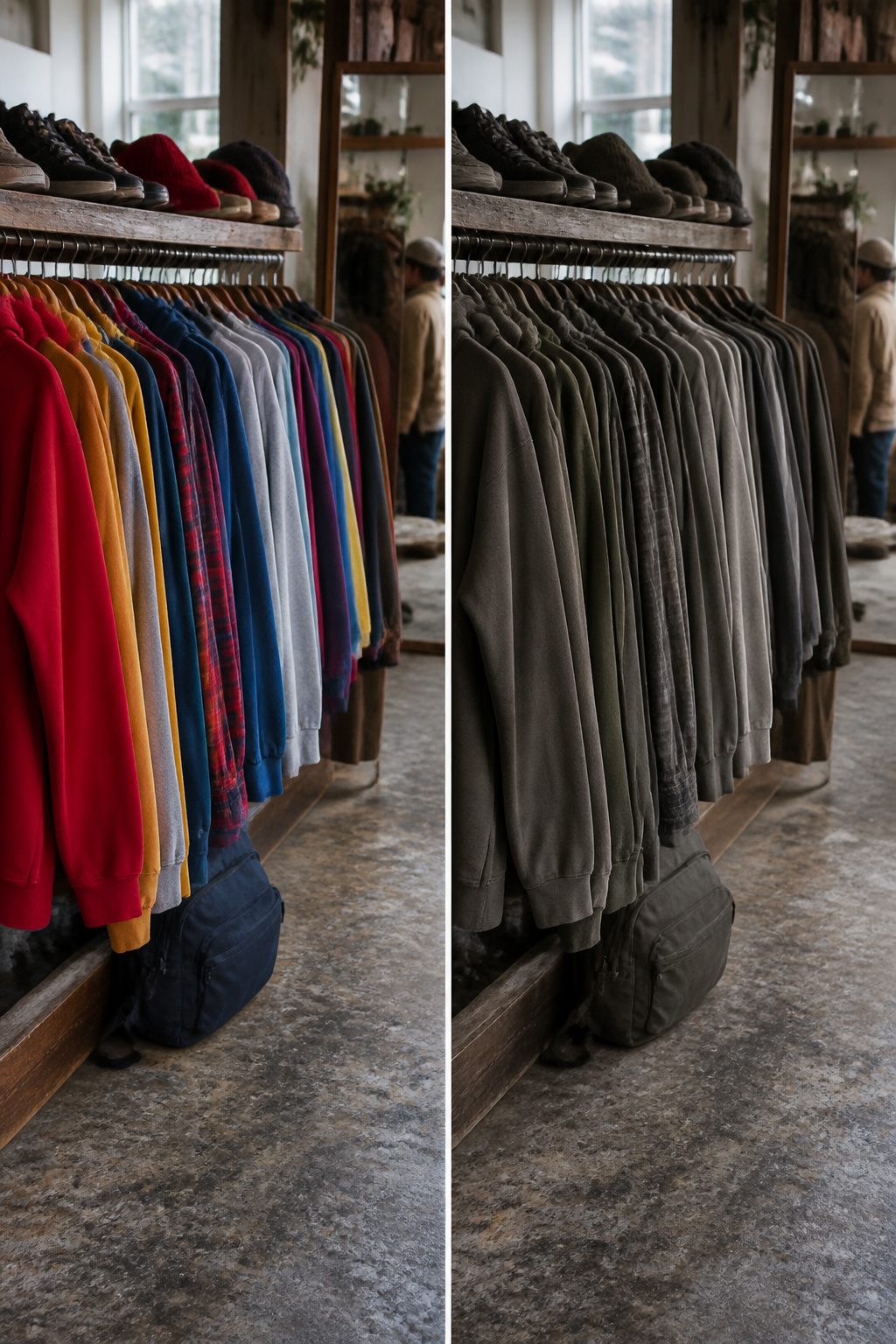 How to Escape a Riot: 9 Steps to Get Out Safely (2026) 3 A selection of thrift store clothing items on display.