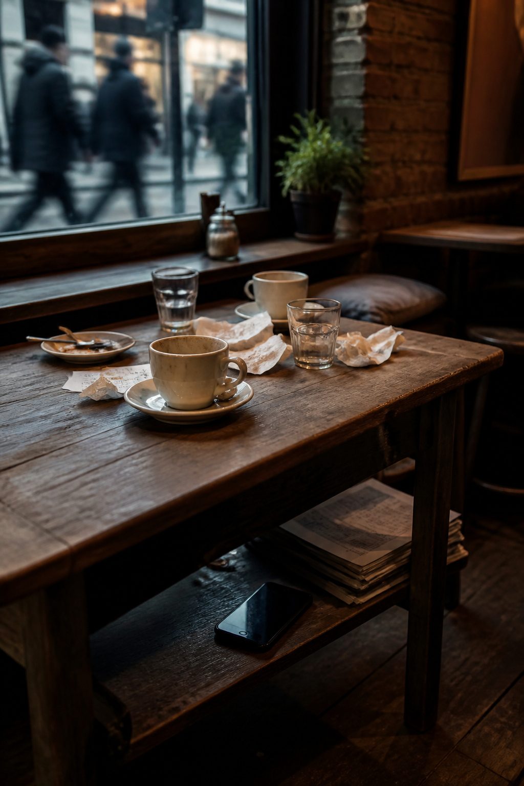 How to Escape a Riot: 9 Steps to Get Out Safely (2026) 6 A coffee shop table with a smartphone and local newspapers.