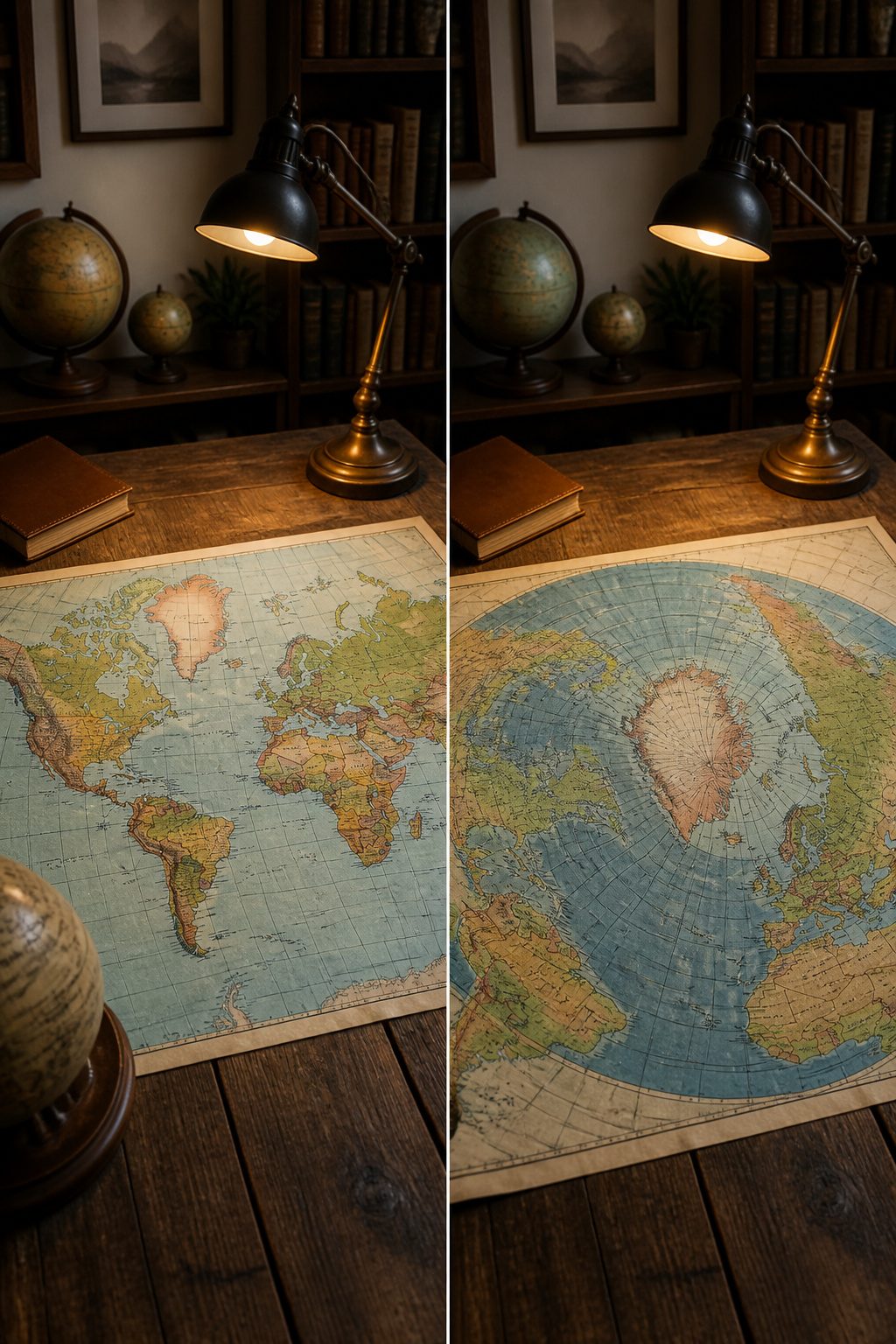 Maps and Directions: Online Services, Route Planning and 8 Map Types for 2026 10 A flat map illustrating distorted land masses and distances.