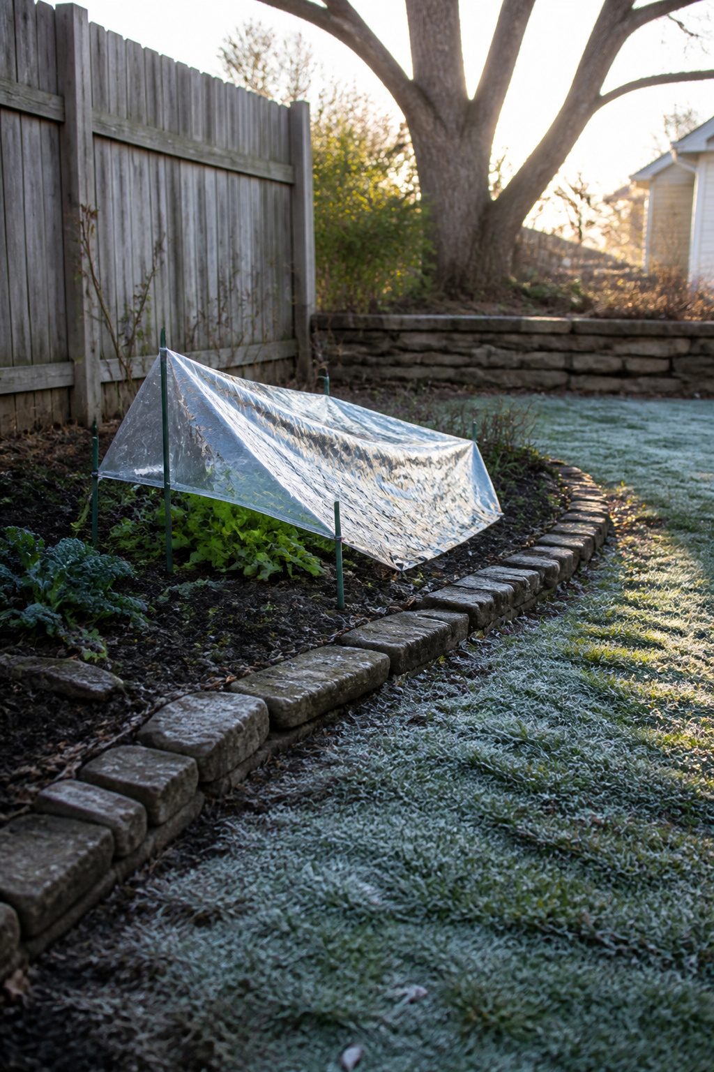 Mylar Blanket Uses: 38 Practical Ideas for Emergencies & Daily Life (2026) 16 A mylar blanket covering tomato cages to insulate plants from frost.