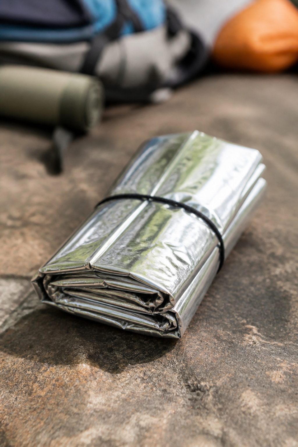 Mylar Blanket Uses: 38 Practical Ideas for Emergencies & Daily Life (2026) 28 A mylar blanket folded into a bag for carrying items.