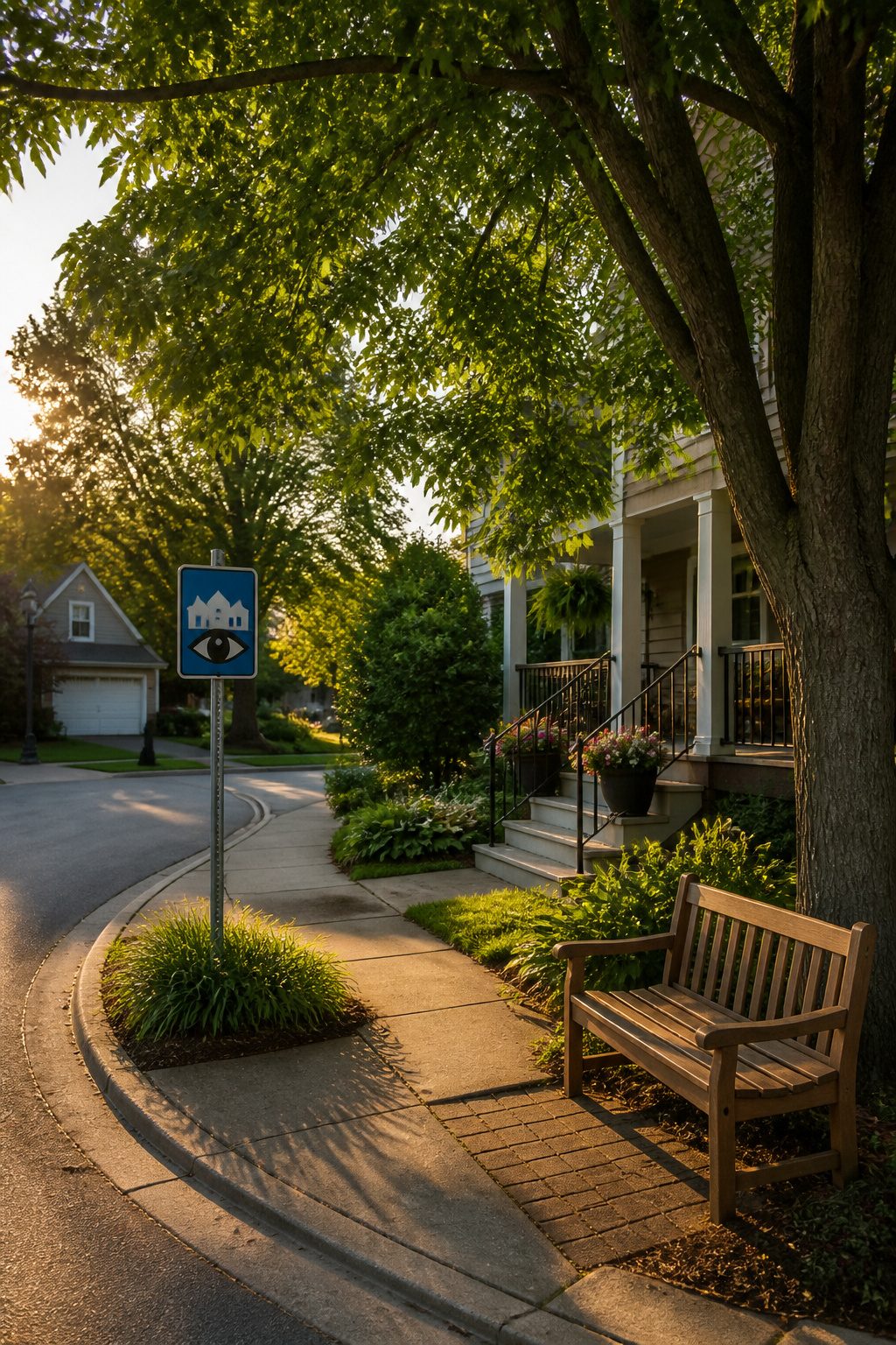Home Safety and Security: A Practical Guide for 2026 5 A friendly neighbor talking with another neighbor outside their homes.
