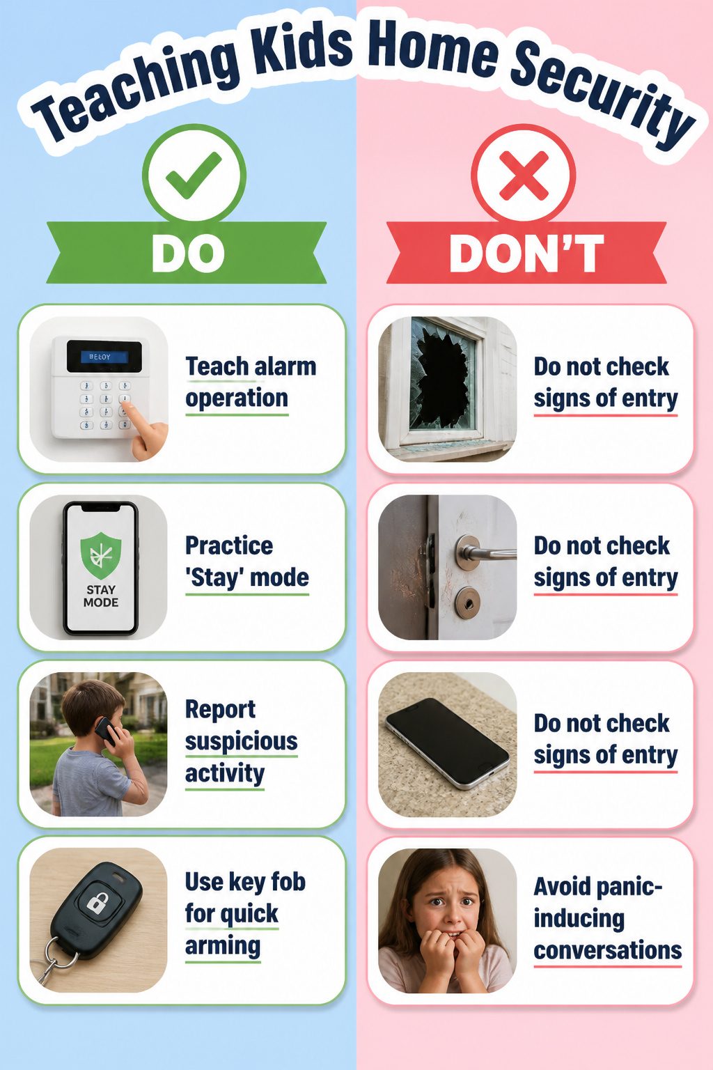 Home Safety and Security: A Practical Guide for 2026 15 A parent explaining home security procedures to their child.