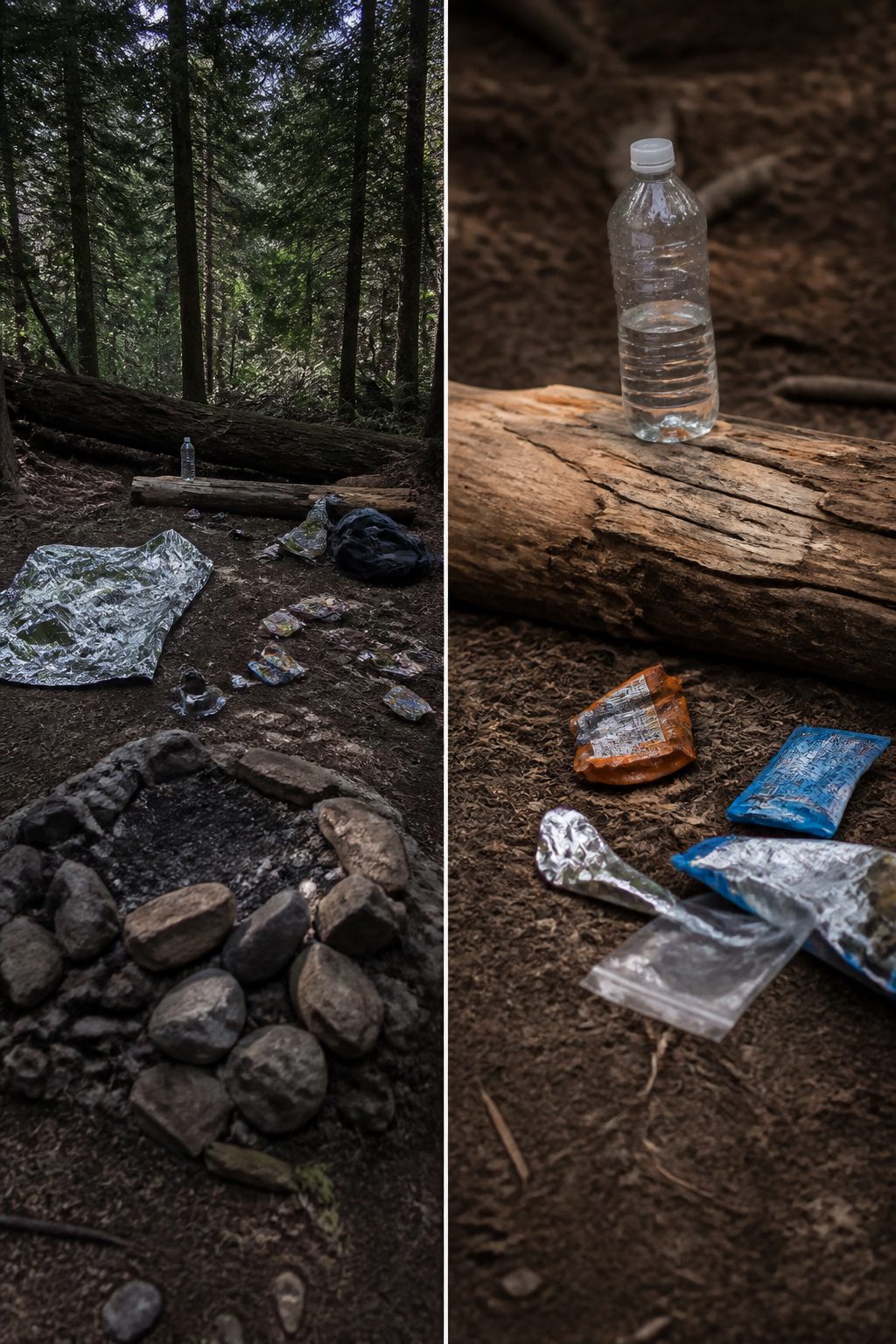 Survival Priorities: What Comes First in the Backcountry 12 A person reflects on survival mistakes while sitting under a pine tree.