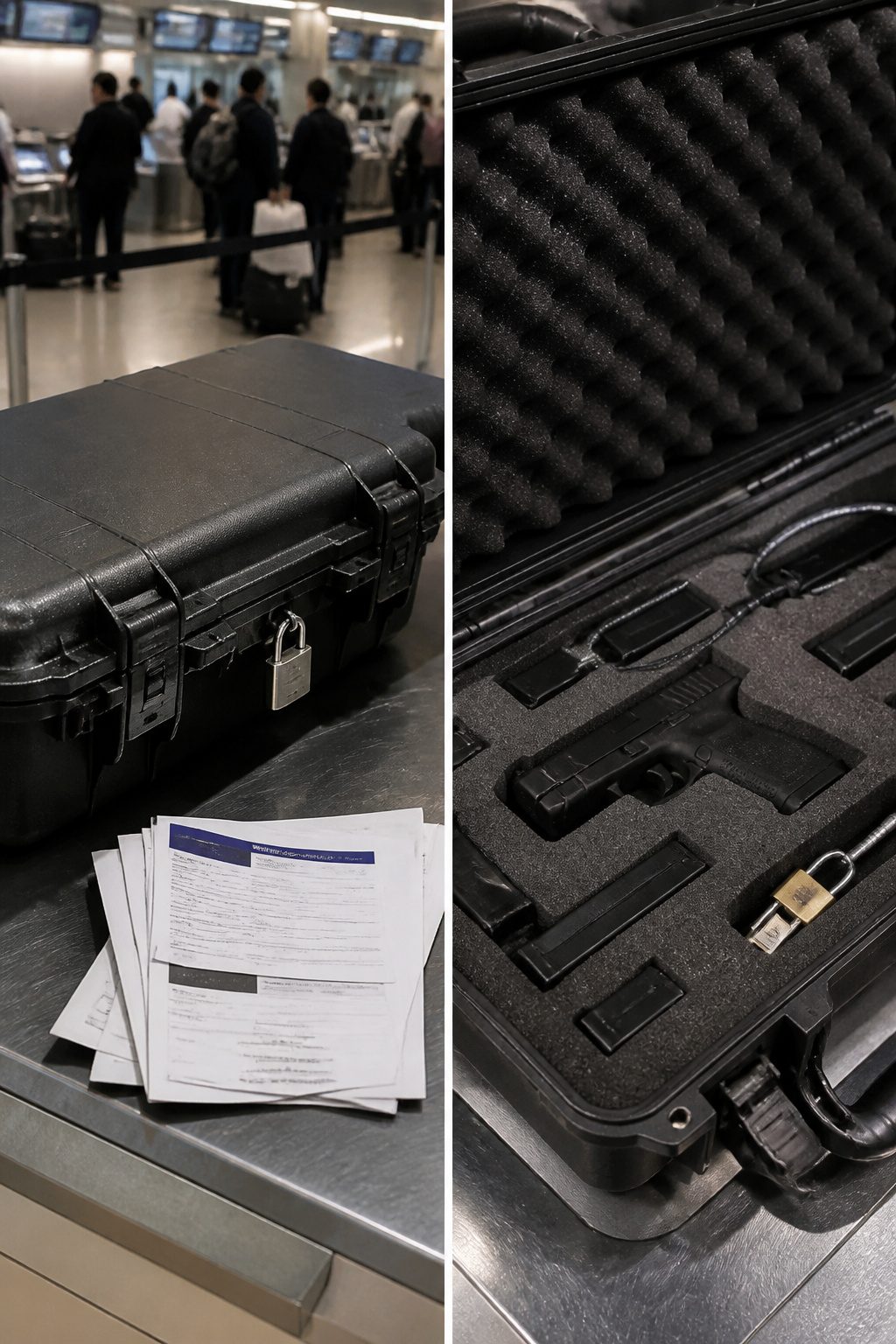 Transporting Firearms Across State Lines: A Legal Guide 10 A hard-sided case for checked baggage containing a firearm.