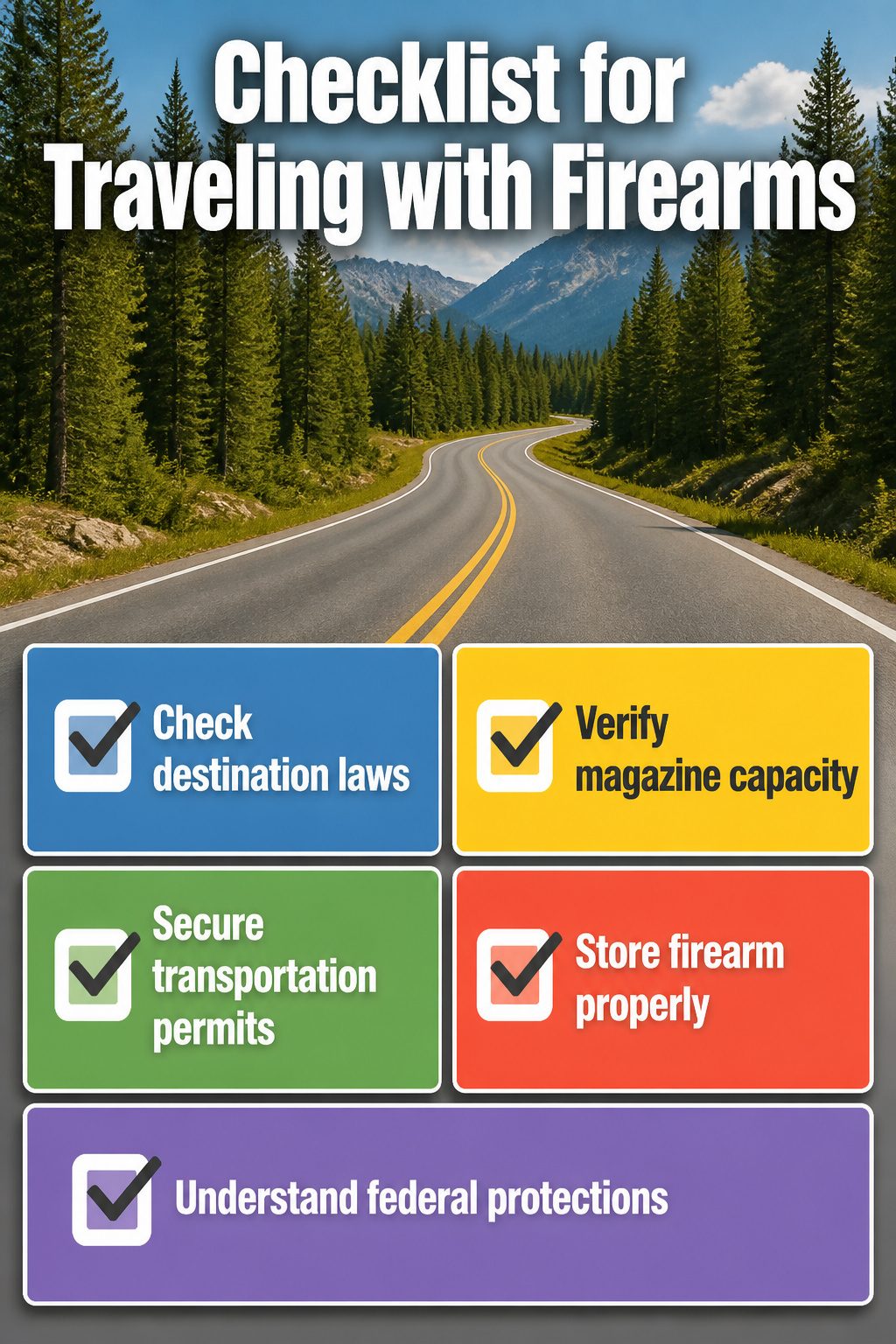 Transporting Firearms Across State Lines: A Legal Guide 1 An information image titled 'Checklist for Traveling with Firearms'.