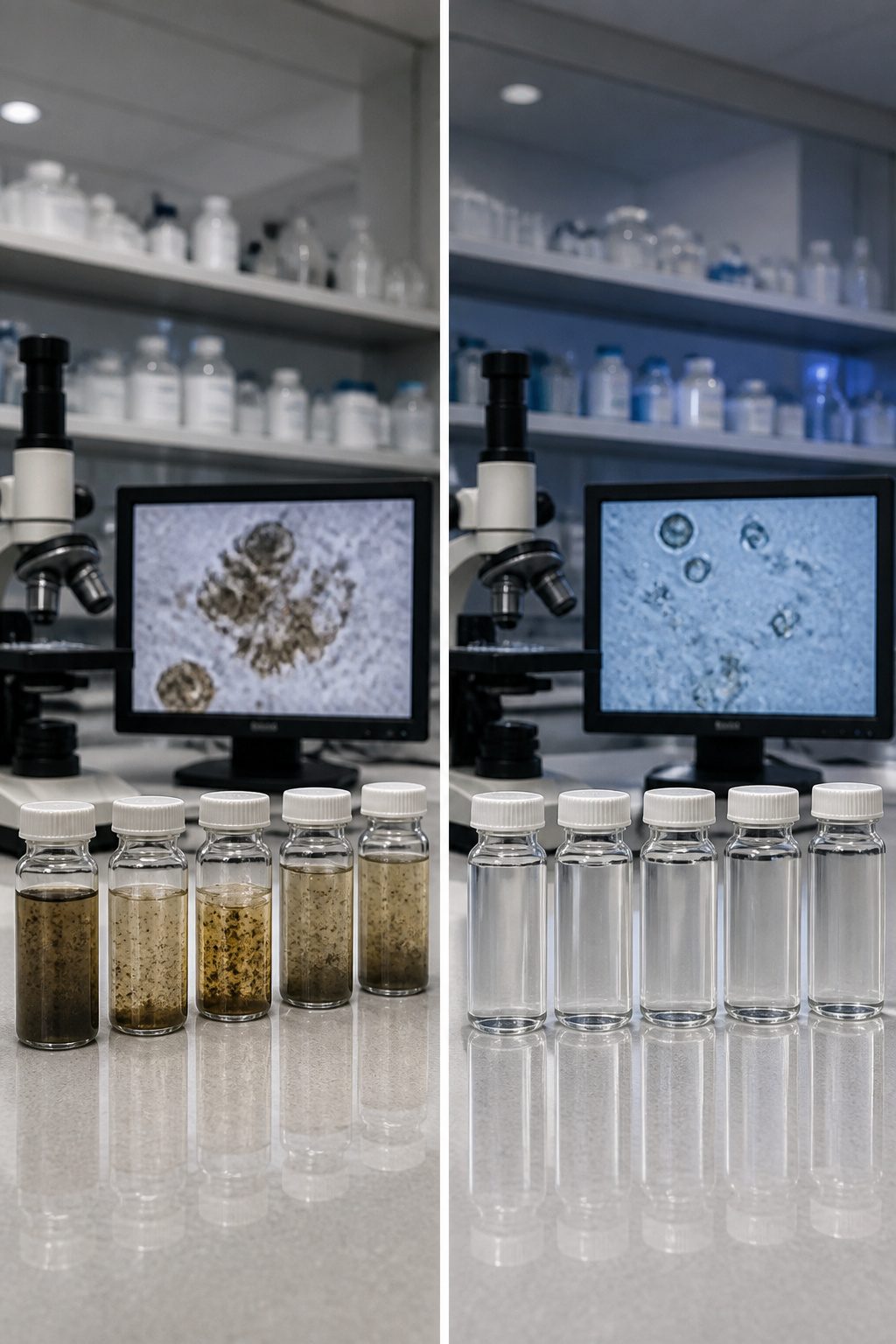 An information image discussing emerging contaminants in water treatment.