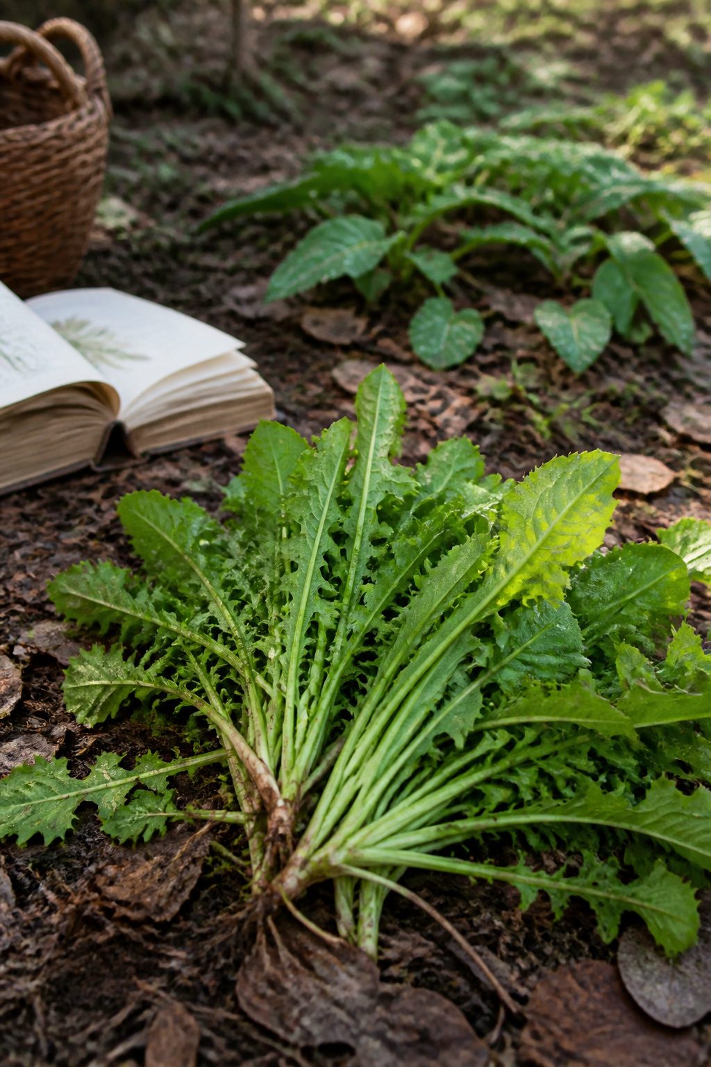 10 Survival Skills Everyone Should Know for Any Emergency 6 A close-up of dandelion leaves on the forest floor.